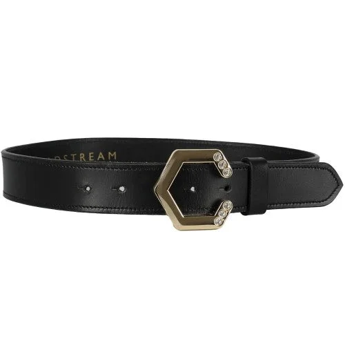 Slim patent leather belt-Coldstream Hutton Diamante Leather Waist Belt