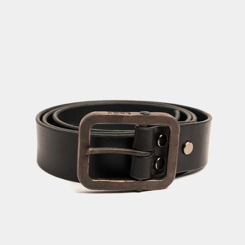 Slim patent braided belt-CROMWELL / BLACK