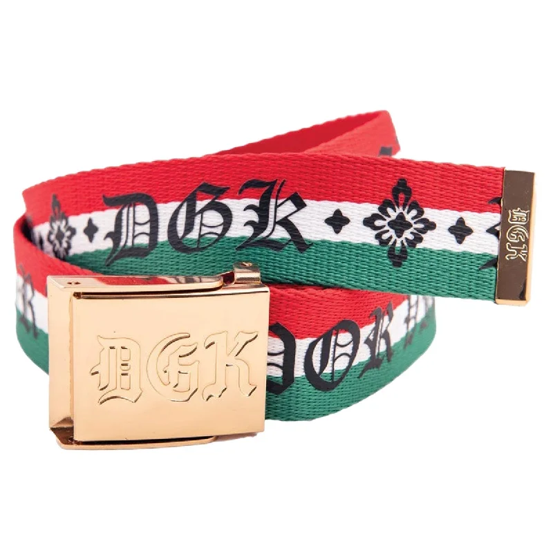 Modern matte silver buckle-DGK Por Vida Belt - Multi