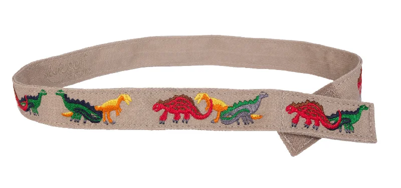 Unique reversible gray belt-MYSELF BELTS - Dinosaur Print Easy Velcro Belt For Toddlers/Kids