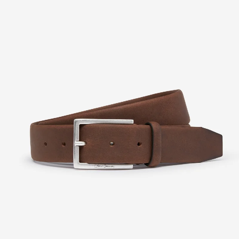 Contemporary stretch canvas belt-Dongo Brown