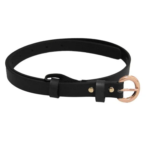 Modern black leather belt-Eastern Counties Leather Womens/Ladies Thin Fashion Belt