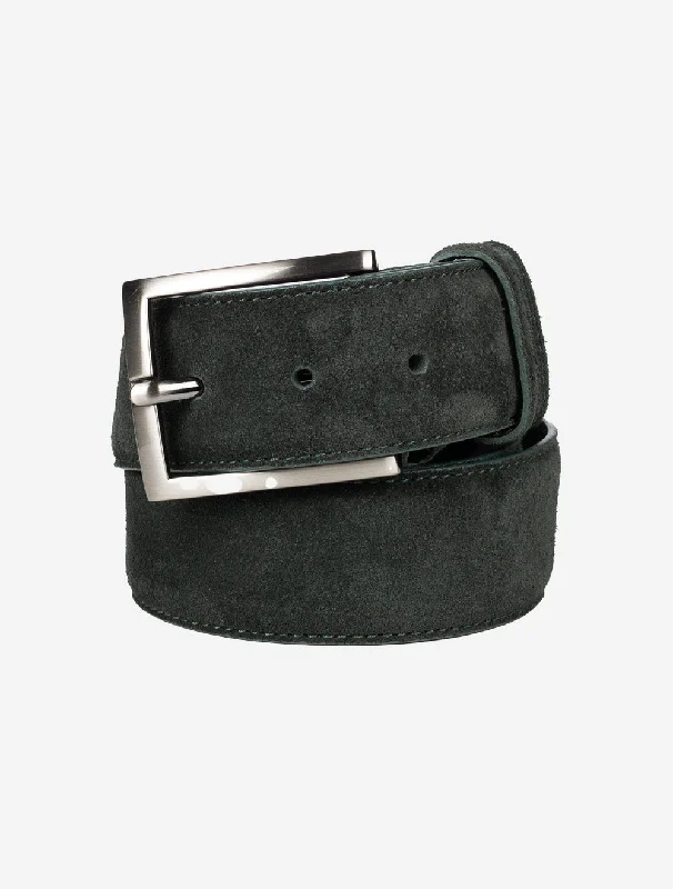 Wide suede snakeskin belt-Suede Belt Seawood