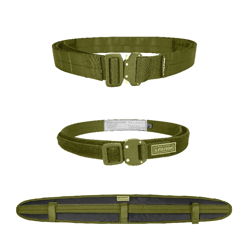 Unique vintage brass belt-Fusion Epic Modular Battle Belt - TYPE A Combo