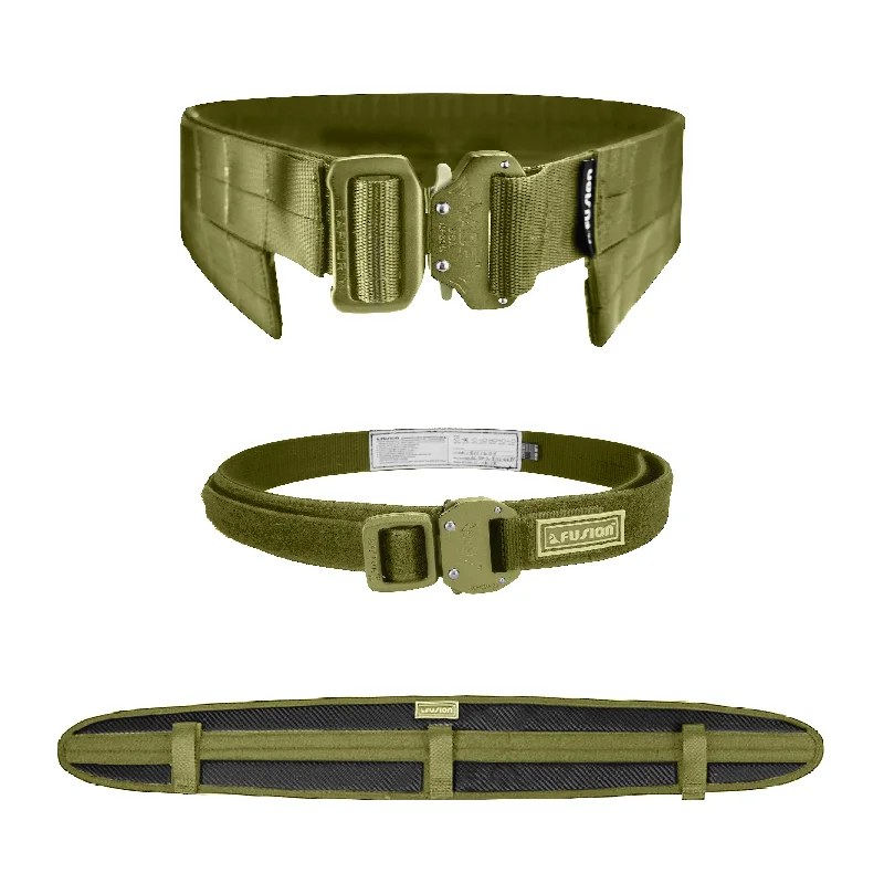 Rustic brown nylon belt-Fusion Trident Modular Battle Belt - TYPE C Combo