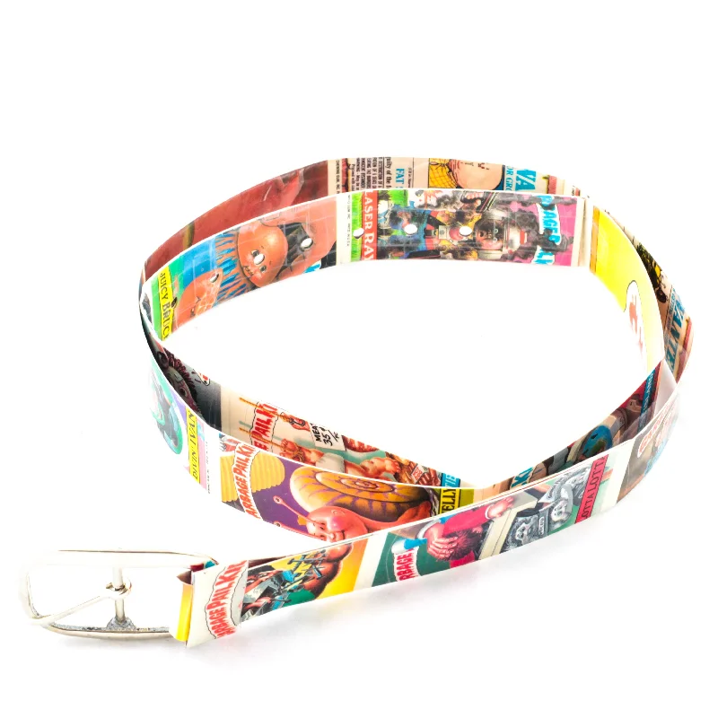 Modern silver suede buckle-Garbage Pail Kids Card Belt #1