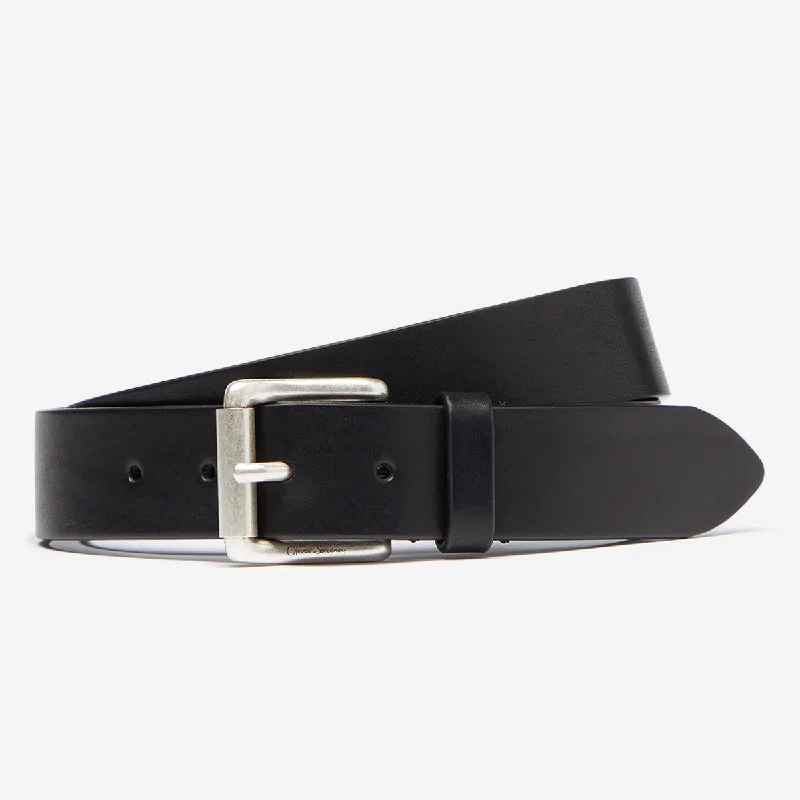 Contemporary elastic plaid belt-Garda Black