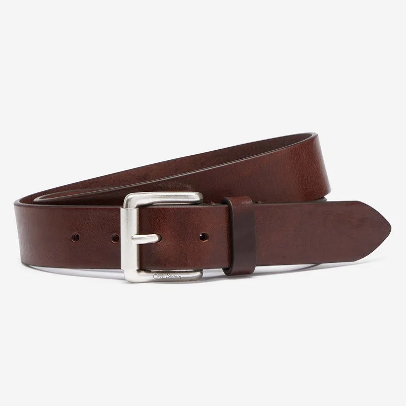 Minimalist beige leather buckle-Garda Brown