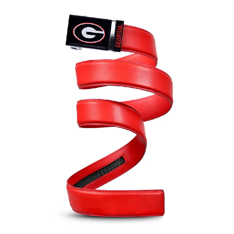 Slim patent cowboy belt-Georgia Bulldogs