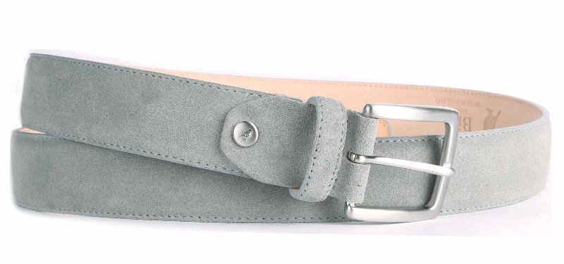 Handmade corduroy brown belt-Suede Belt Grey