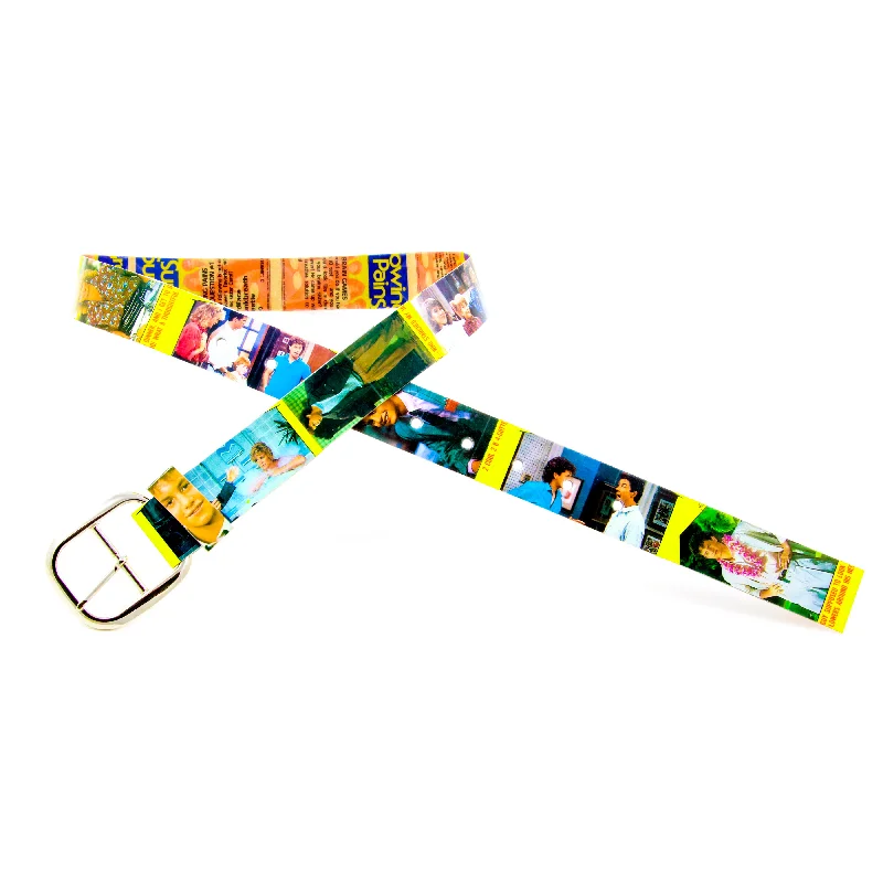 Elegant navy patent belt-Growing Pains TV Series Trading Card Belt