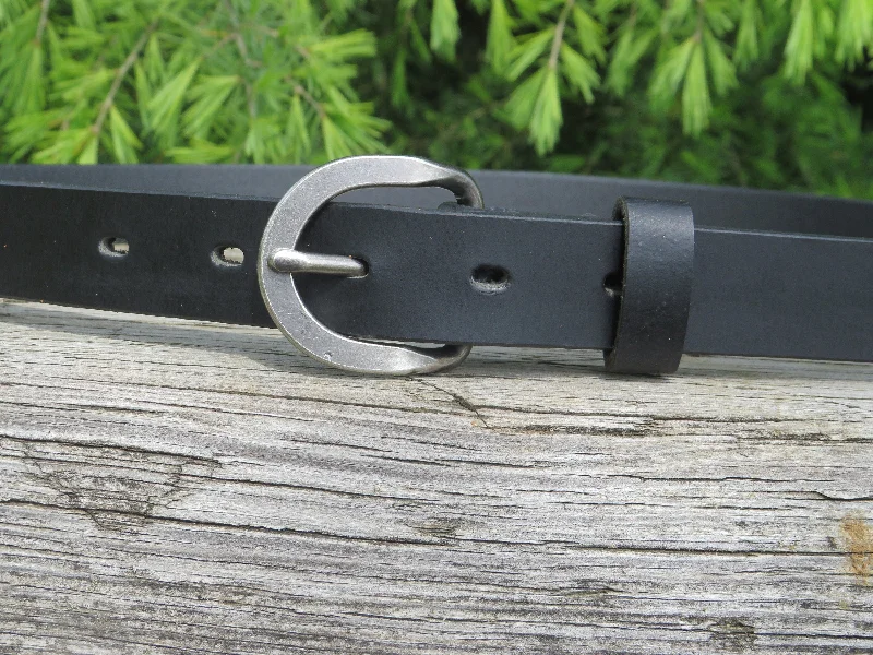 Rustic brown suede belt-Handmade black leather belt 1 inch wide black leather belt Custom black leather belt mens leather belt womens black leather belt