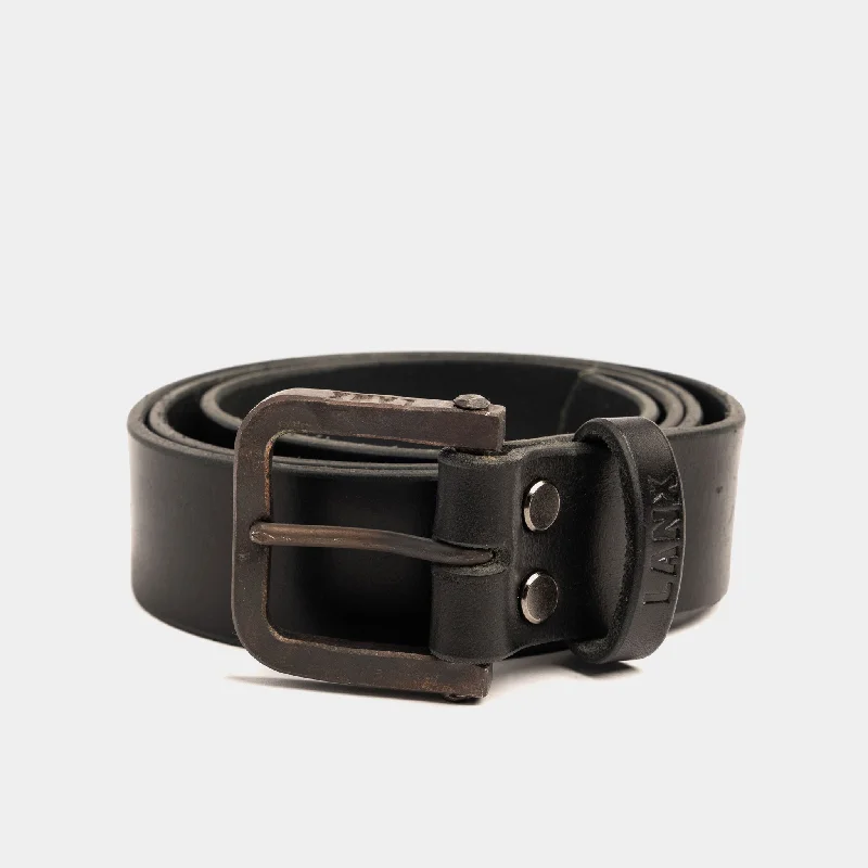 Modern matte black belt-HODDER / BLACK