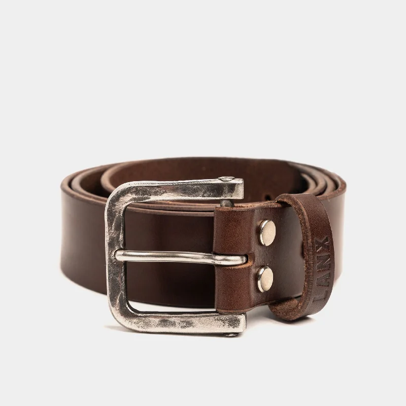 Modern silver fabric buckle-HODDER / BROWN