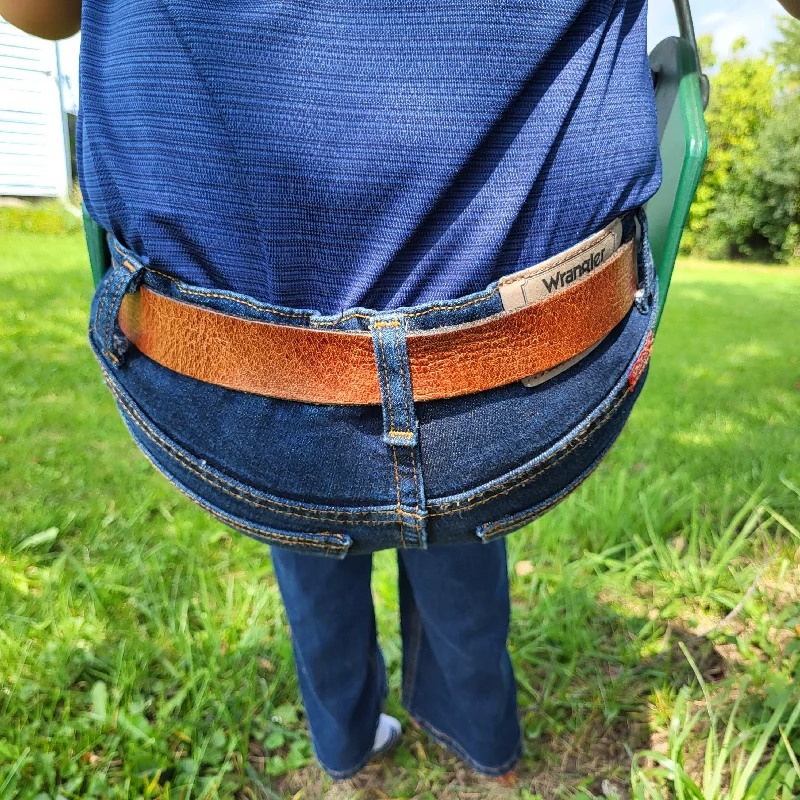 Vintage denim utility belt-Kids Leather Belt