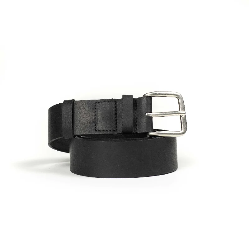 Slim leather snakeskin belt-Belt in black suportlo leather