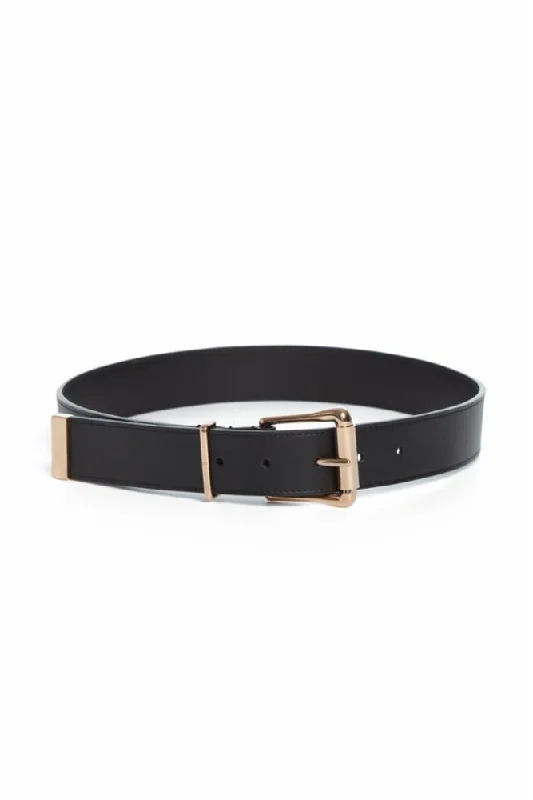 Contemporary stretch leather belt-Laird Belt in Black Leather