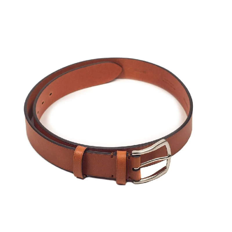 Handcrafted tan suede belt-London Tan calf Olimpo casual belt