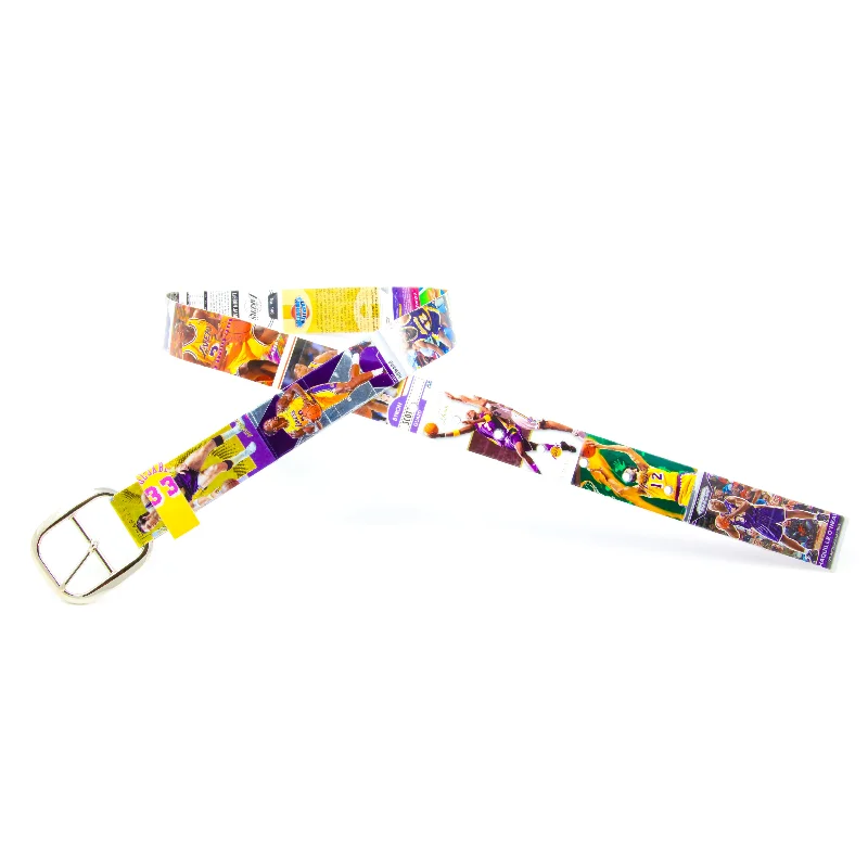 Contemporary elastic studded belt-Los Angeles Lakers Basketball Card Belt #5