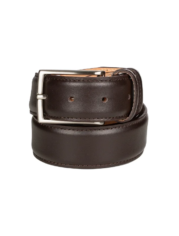 Elegant red leather belt-Leather Belt Brown