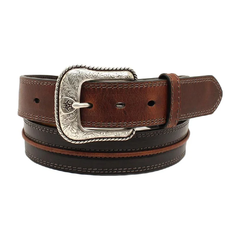 Handcrafted corduroy tan belt-MF Western Ariat Dark Brown Leather Belt Style A10356107