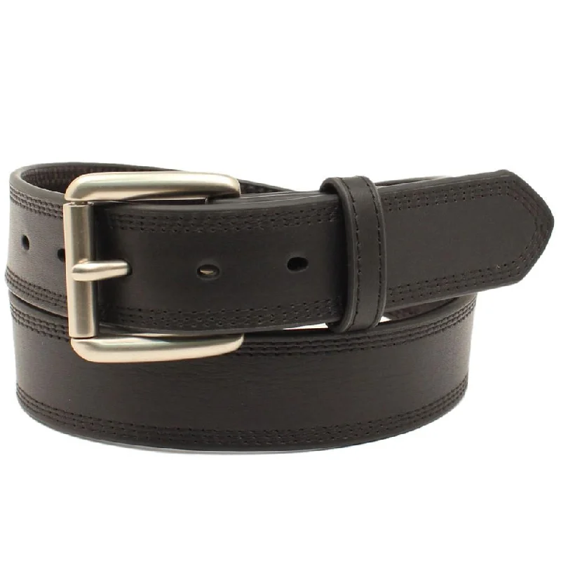 Slim leather cowboy belt-MF Western Ariat Smooth Black Leather Belt Style A1034801