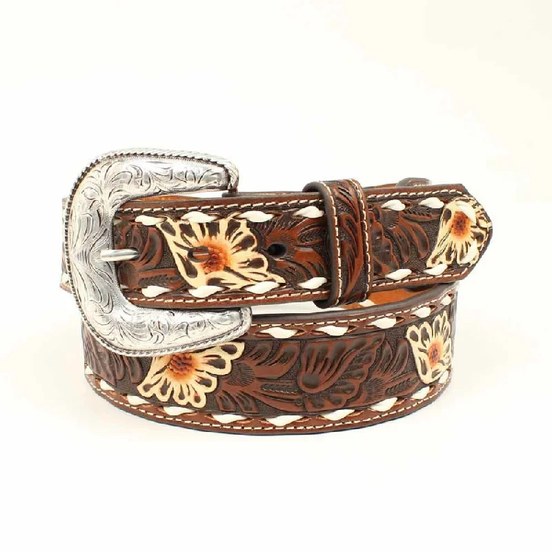 Unique brass braided belt-MF Western Ariat Unisex Belt Style A1032808