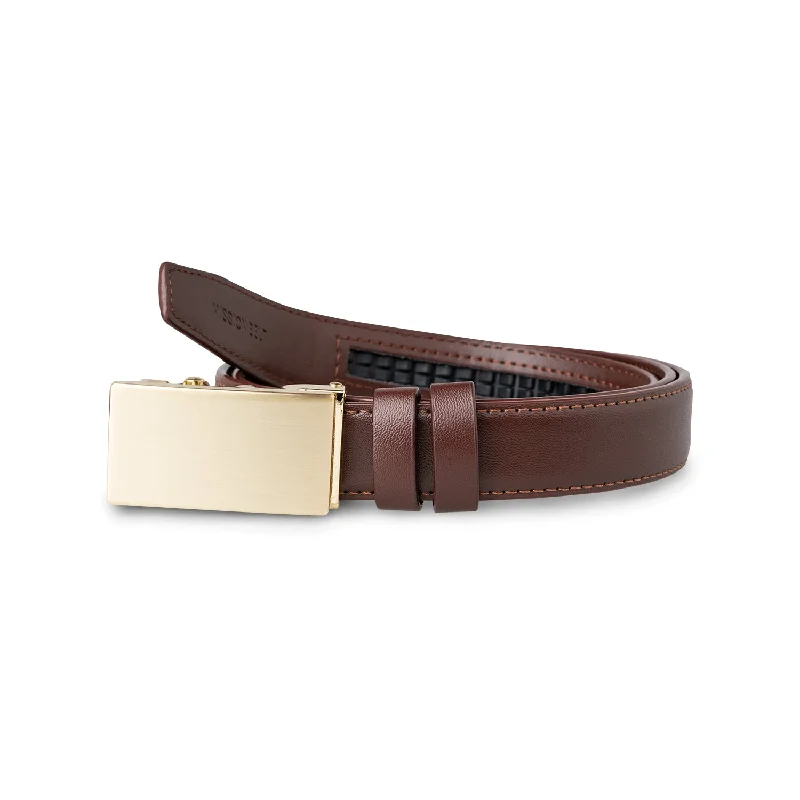 Wide canvas cowboy belt-Kid 24k Gold