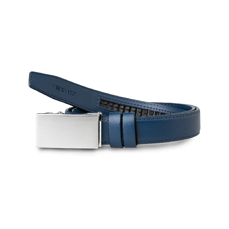 Vintage denim striped belt-Kid Platinum