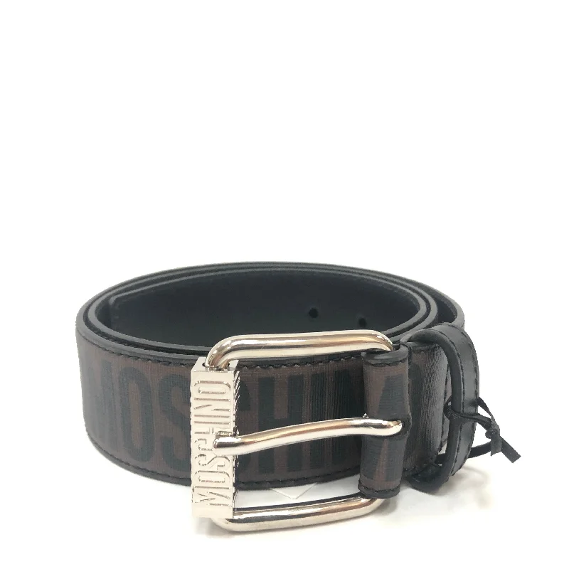 Wide suede floral belt-Moschino Couture Jacquard Logo Belt