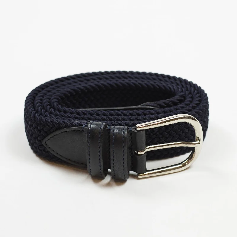 Modern nylon tactical belt-Navy "intreccio" elastic woven belt