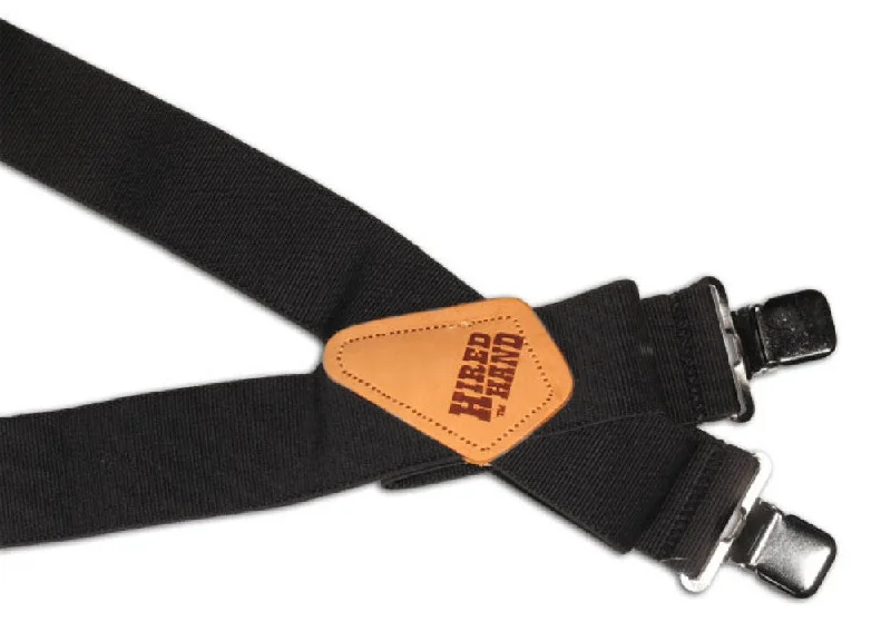 Minimalist beige leather belt-MF Western Nocona Suspenders Black Style N85100-01