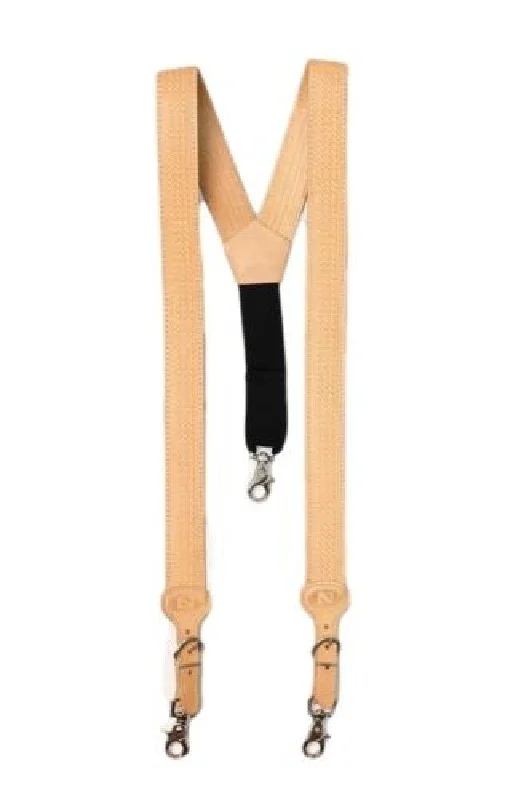 Slim nylon floral belt-MF Western Nocona Suspenders Natural Style N85124-48