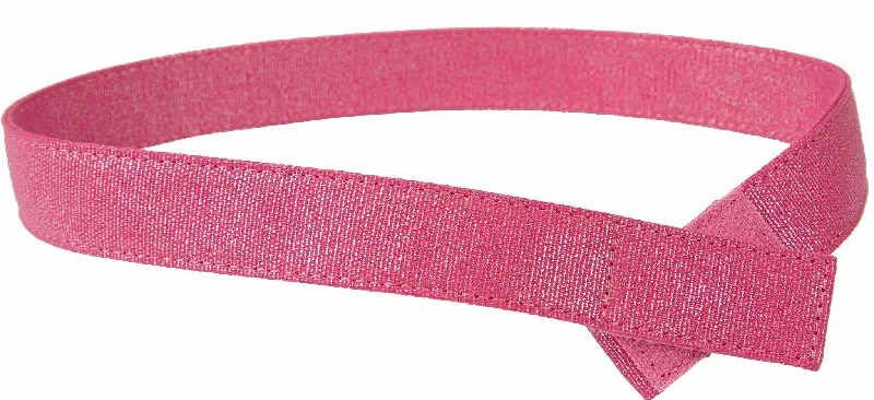 Slim leather embossed belt-MYSELF BELTS - Pink Sparkle Print Easy Velcro Belt For Toddlers/Kids