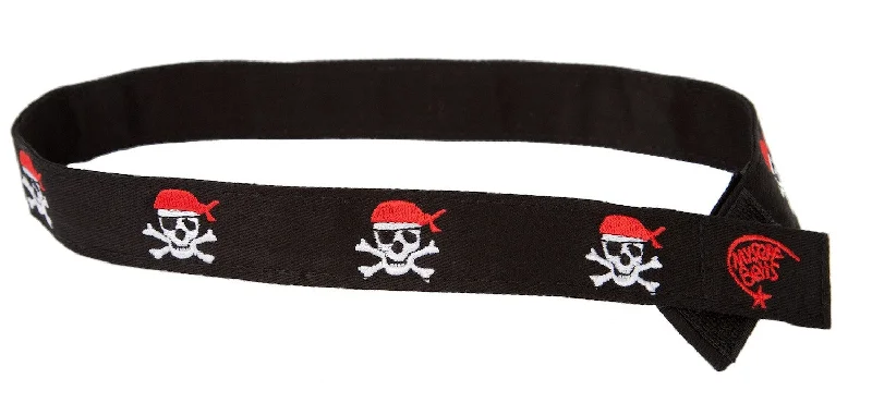 Elegant black suede belt-MYSELF BELTS - Pirate Print Easy Velcro Belt For Toddlers/Kids