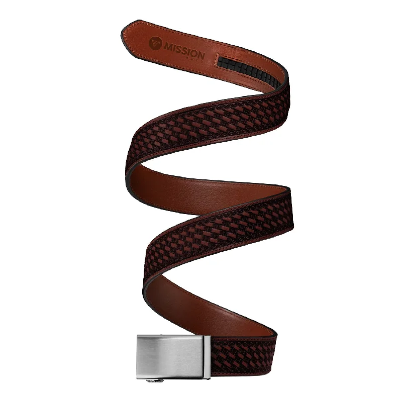 Minimalist white fabric belt-40mm RANGER Brown