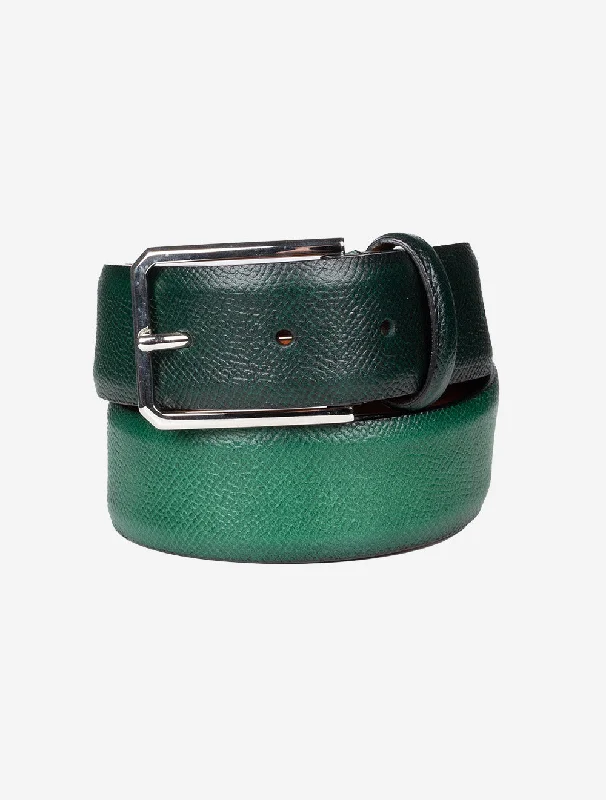 Vintage denim utility belt-SANTONI Leather Belts Green