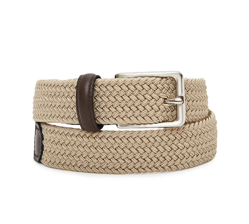 Modern gold patent belt-Beige Fine Webbing  Belt