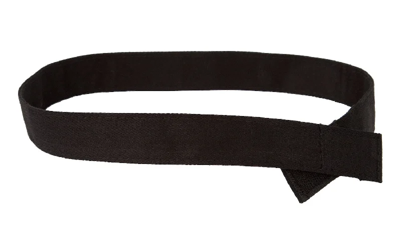 Contemporary stretch fabric belt-MYSELF BELTS - Solid Black Twill Easy Velcro Belt For Toddler/Kids