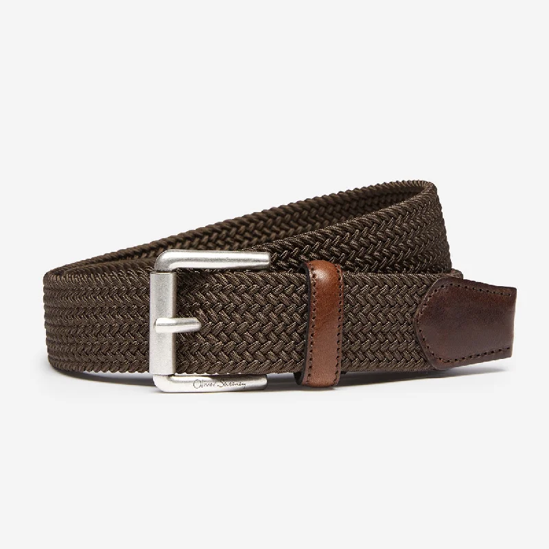 Wide nylon cowboy belt-Sorico Brown