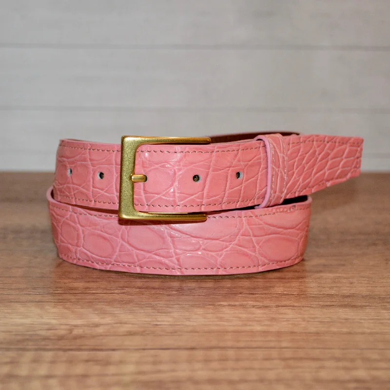 Modern steel buckle belt-Full Skin Belt, Bubble Gum Pink