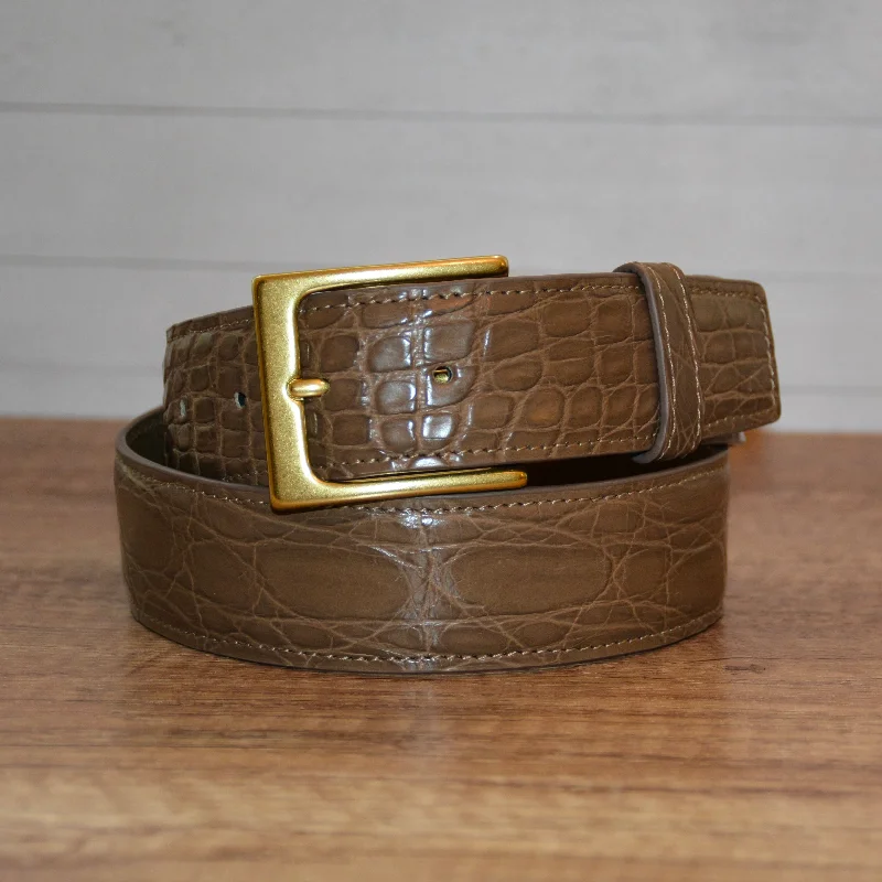 Vintage woven straw belt-Full Skin Belt, Taupe