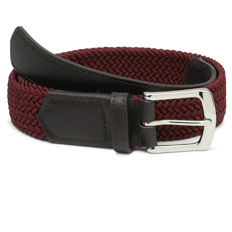 Modern gold suede belt-The Fischer Belt Bordeaux - AW24