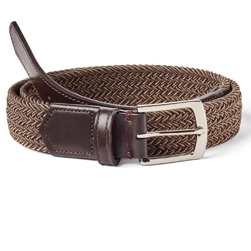 Vintage woven hemp belt-The Fischer Belt Fescue/Iron Microstripe - AW24