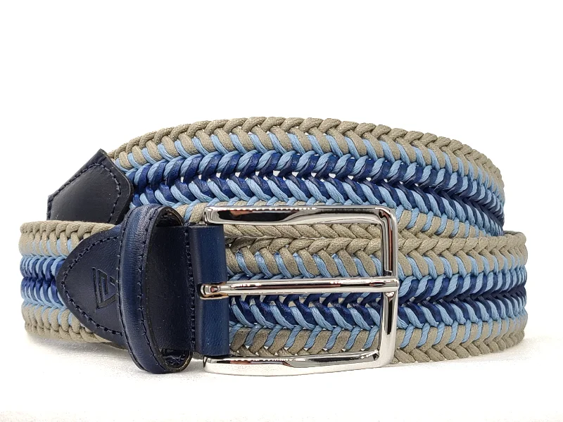 Contemporary woven canvas belt-"THE HUDSON"