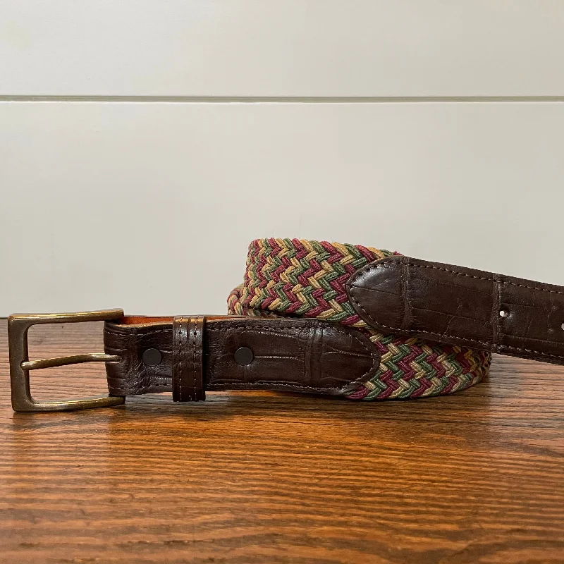 Wide nylon tactical belt-The Stretch Belt, Tan, Crimson, and Green