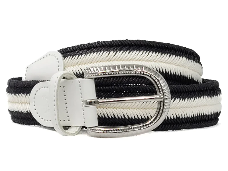 Modern black leather buckle-"THE VERONA"