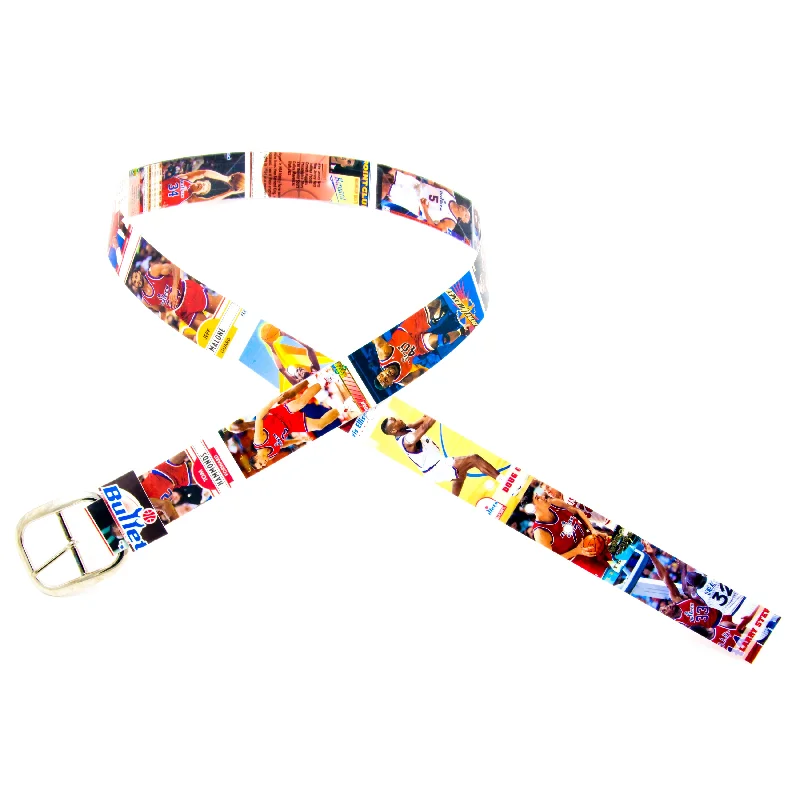 Slim canvas floral belt-Washington Bullets Basketball Card Belt