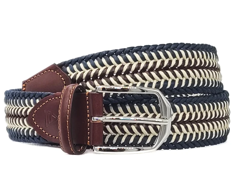 Contemporary woven leather belt-"THE JOE"