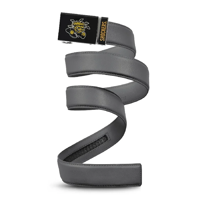 Modern black leather buckle-Wichita State Shockers